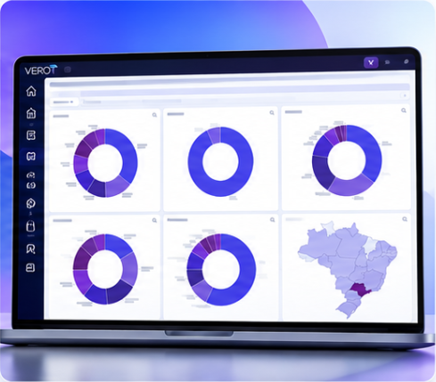 Painel de Compliance da Verot em um notebook